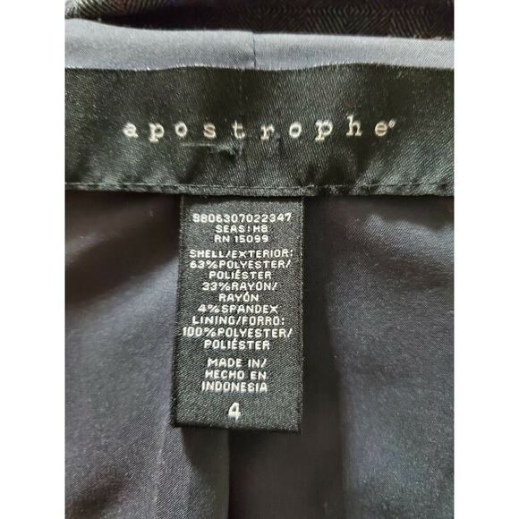 Apostrophe Women's Gray Polyester Single Breasted Blazer & Pant 2 Piece Suit 4 - Picture 6 of 11